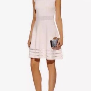 TED BAKER AURBRAY KNITTED SKATER NUDEPINK DRESS size 1